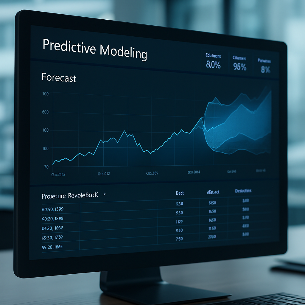 machine learning interface with prediction charts and pattern recognition visuals